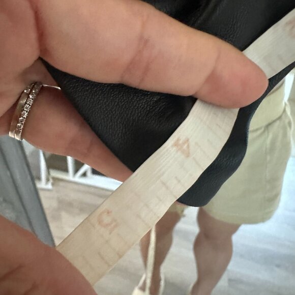 Abercrombie & Fitch Black The Dad Short High Rise Vegan Leather Curve Love 29 - Picture 9 of 9